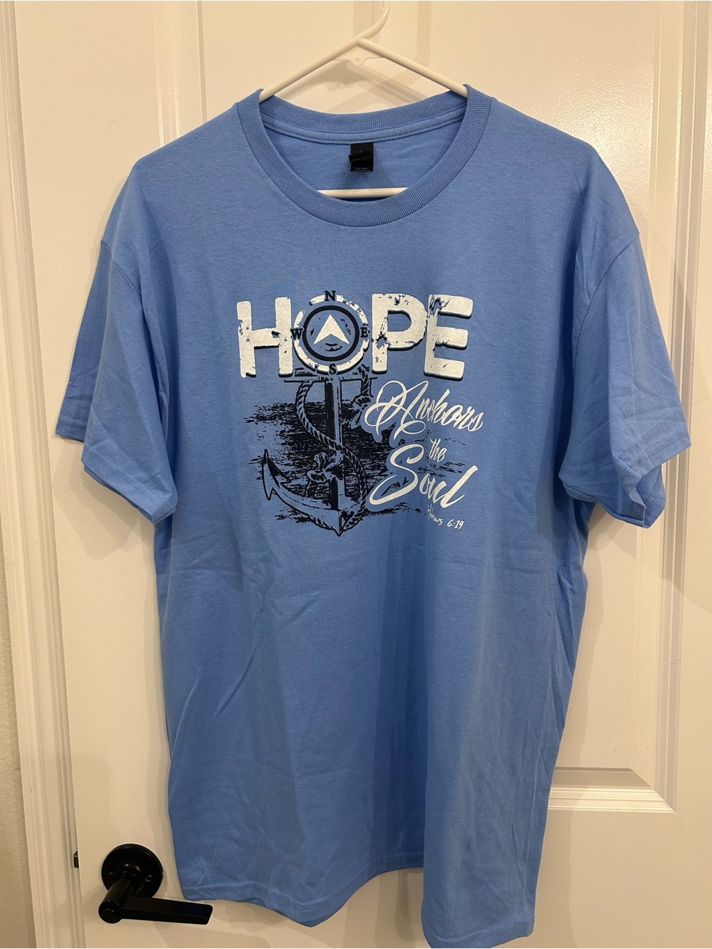 Gildan Light Blue HOPE' Anchor Graphic Tee